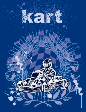 Karting Illustrazione stock
