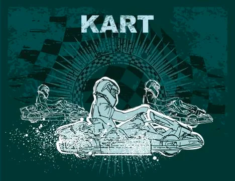 Karting Illustrazione stock
