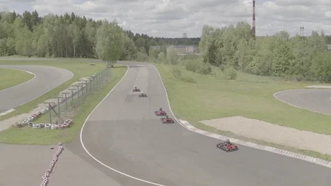 Karting race 001 Stock Footage 76705403