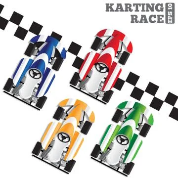 Karting race. Stock Illustration
