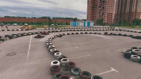 Karting, race track Stock Footage 78705246