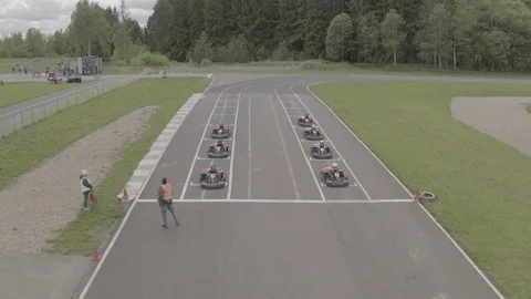 Karting race_010 Stock Footage 76705196