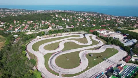 Karting track from above Video stock 204948674