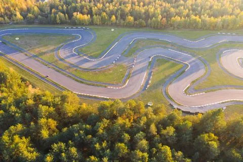Karting track in forest Foto stock
