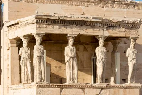 The karyatides statues Stock Photos