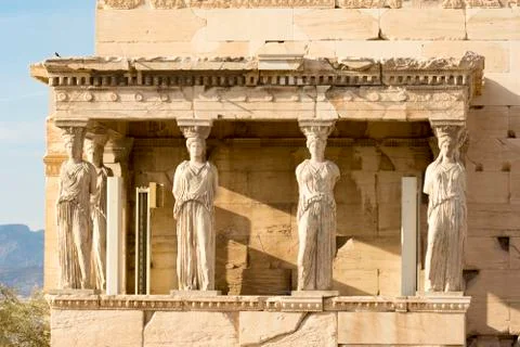 The karyatides statues Stock Photos
