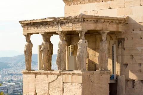 The karyatides statues Stock Photos