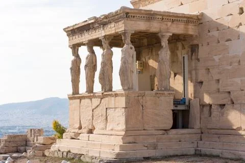 The karyatides statues Stock Photos