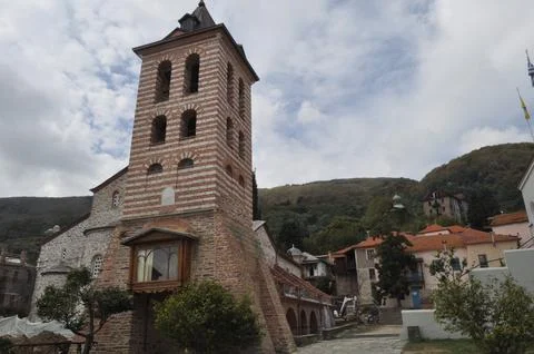 The Karyes is a Settlements built on Mount Athos Stock Photos