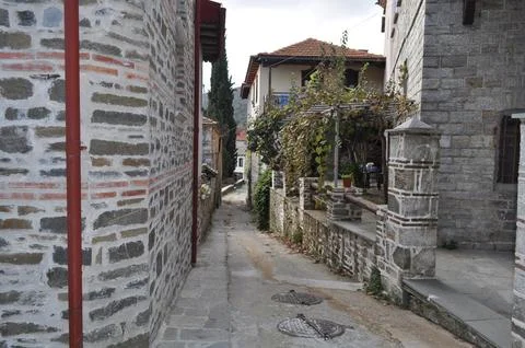 The Karyes is a Settlements built on Mount Athos Stock Photos