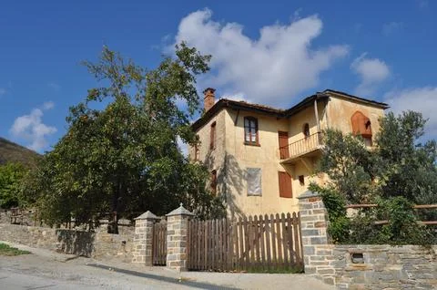 The Karyes is a Settlements built on Mount Athos Stock Photos