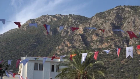 Kas, Turkey, October 2018: Kas city and port on the Mediterranean coast of Stock Footage 97173545