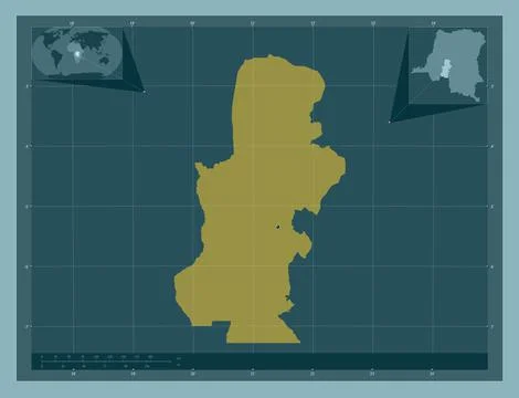 Kasai, Democratic Republic of the Congo. Solid color shape 스톡 일러스트