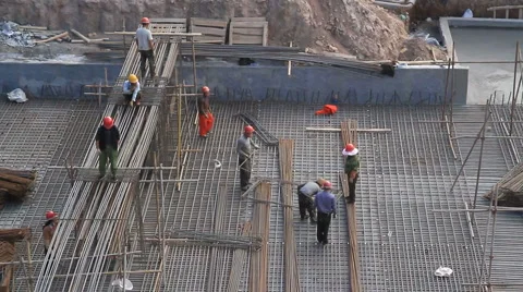 Kashgar Construction 6 Stock Footage 4907266