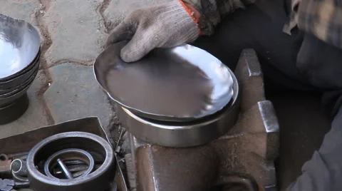 Kashgar metal worker - 3 Stock Footage 5005577