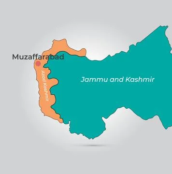 Kashmir Global Map with Gradient Green Background and Different Design Stock Illustration
