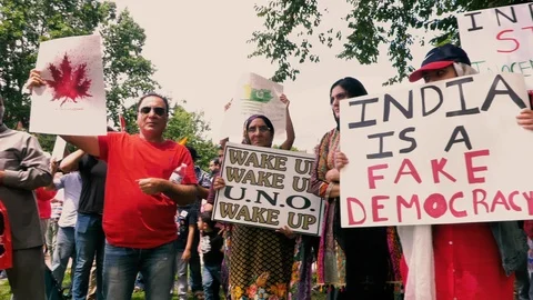 Kashmir Protest DC Stock Footage