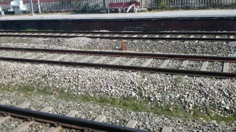 Kashmir Railway Track and Train Stock Footage 322929772