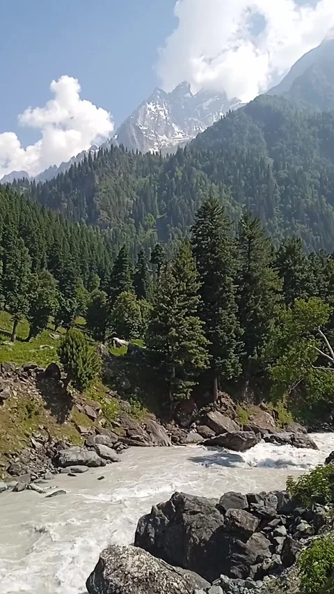 Kashmir River 4K | Himalayan Flowing Water Natural Sound Stock Footage 339309733