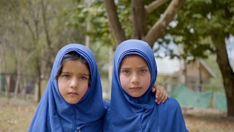 Kashmiri Children's at a school in Kashmir, India - SLog2 Stock Footage