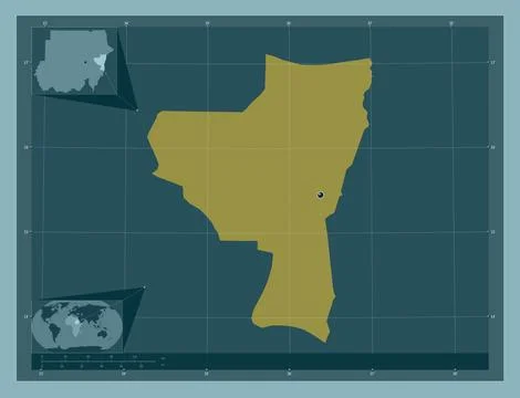 Kassala, Sudan. Solid color shape Stock Illustration