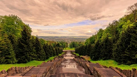Kassel Timelapse from Herkules with beautiful clouds 스톡 동영상 242094387