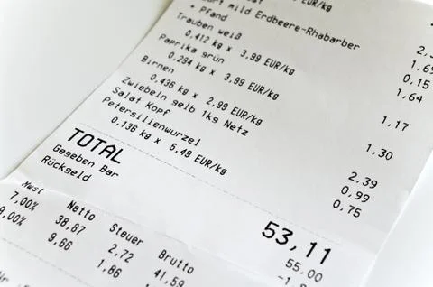 Kassenzettel Stock Photos