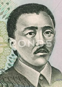 Kassim on 10 Som 1997 Banknote from Kyrgyzstan Stock Photos