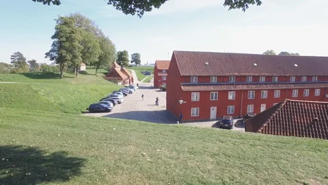 Kastellet. Part of the old fortifications around Copenhagen Stock Footage 101053047