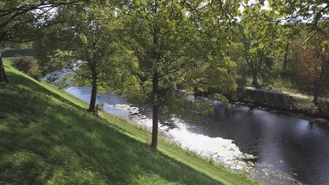 Kastellet. Part of the old fortifications around Copenhagen Stock Footage 101054550