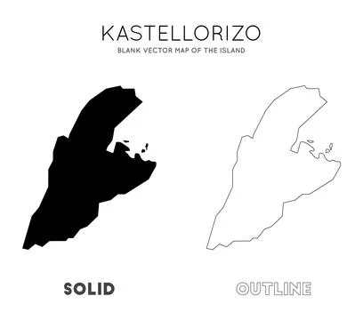 Kastellorizo map. Blank vector map of the Island. Borders of Kastellorizo f.. 스톡 일러스트