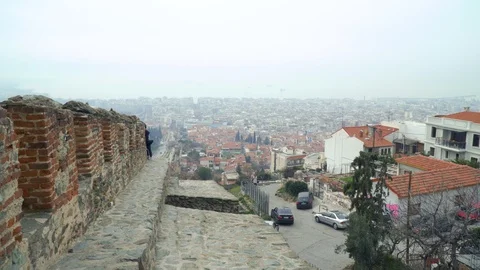 Kastra thessalonikis view 動画素材 123779062