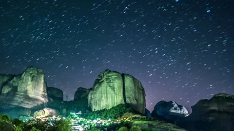 Kastraki Startrails Stock Footage 52185231