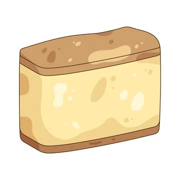 Kasutera slice Stock Illustration