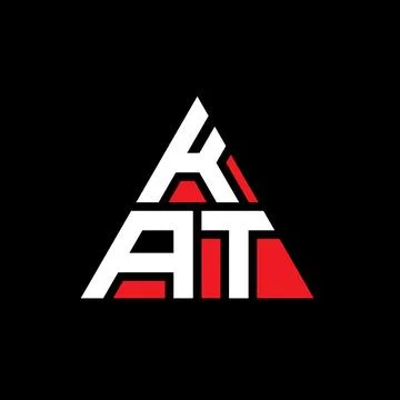 KAT triangle letter logo design with triangle shape. KAT triangle logo desi.. Stock Illustration