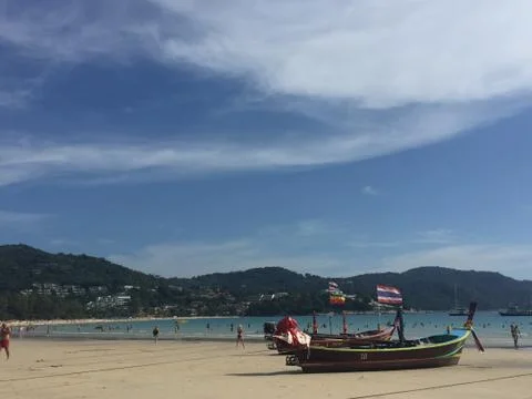 Kata beach Flag 2 Stock Photos