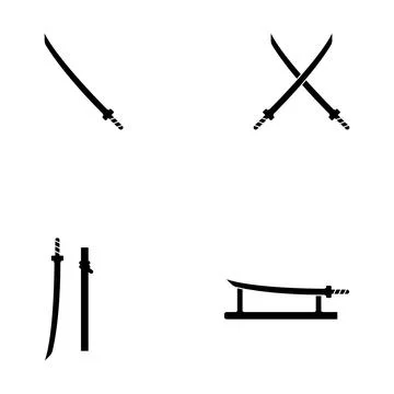Katana icon vector Stock Illustration