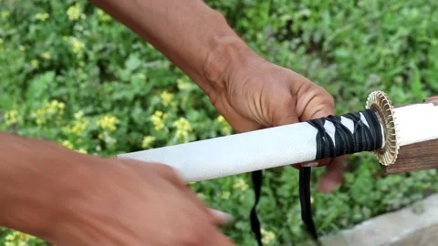 Katana wrapping Stock Footage 150716426