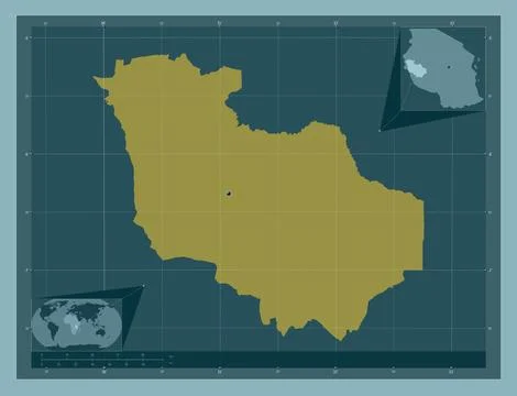 Katavi, Tanzania. Solid color shape Stock Illustration