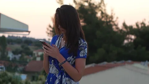 Kate with phone Stock Footage 112053523