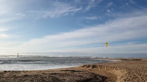 Katesurfer at Miramar beach Stock Footage 159743235