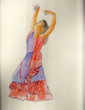 Kathak Dancer Stock Illustration