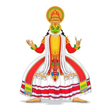 Kathakali Dancer Stock Illustration