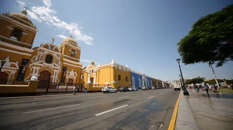 Kathedral in Trujillo in Peru Stock Footage 39574477