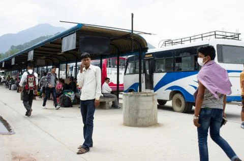 Kathmandu Bus Terminal Stock Photos