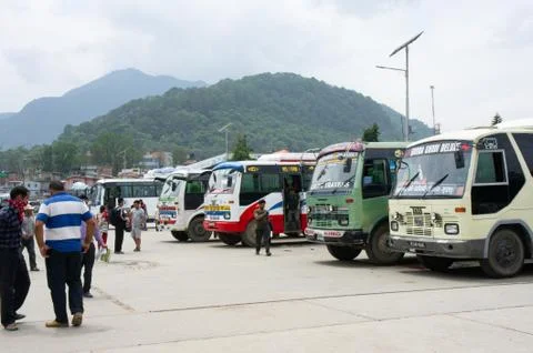Kathmandu Bus Terminal Foto stock