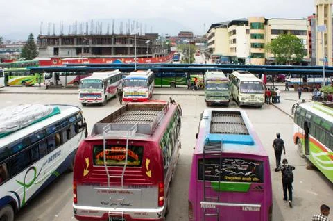Kathmandu Bus Terminal Foto stock