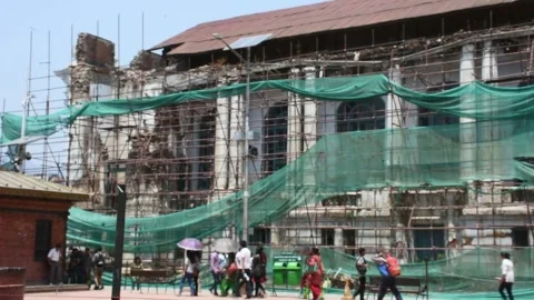 Kathmandu Durbar Square After 2015 Earthquake, Nepal Vidéo 335264515