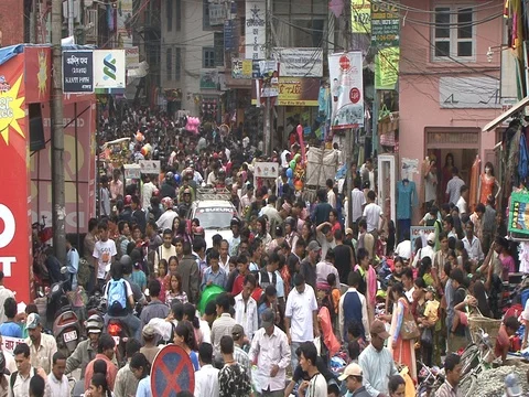 Kathmandu market Stock Footage 86748748