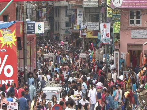 Kathmandu market Stock Footage 86748749